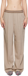 Acne Studios Taupe Pleated Trousers