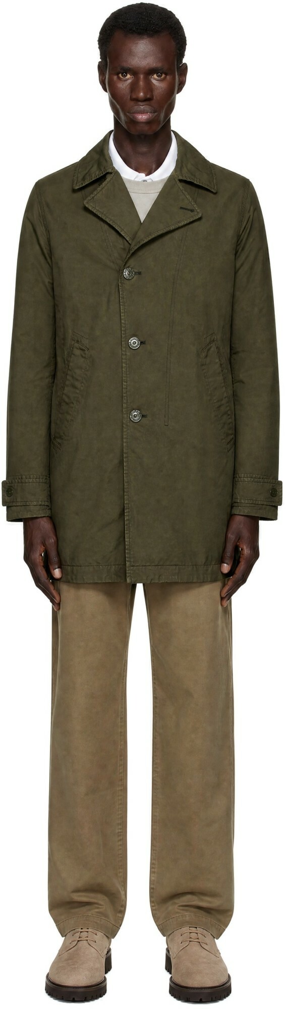 Stone Island Green 4100027 David-TC S.I. Ghost Coat