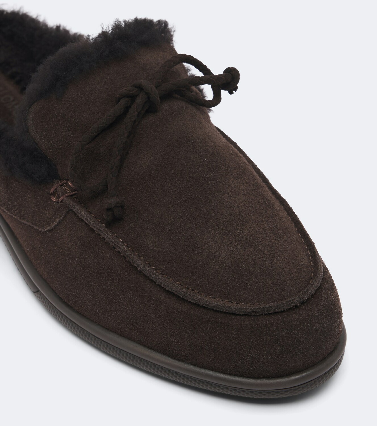 Yves Salomon Shearling-lined suede mules