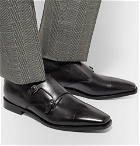 Berluti - Cap-Toe Polished-Leather Monk-Strap Shoes - Men - Black