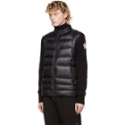 Moncler Grenoble Black Down Padded Cardigan Jacket