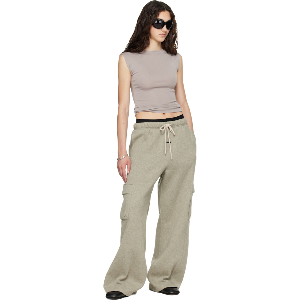 Fear of God ESSENTIALS Taupe Soft Rib Fitted Tank Top