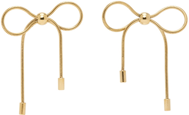 Photo: Marland Backus Gold Bow Earrings