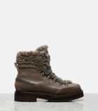 Brunello Cucinelli Shearling-lined leather ankle boots