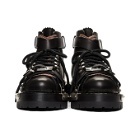 Versace Black Harness Combat Boots