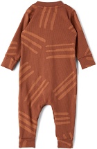 Bobo Choses Baby Burgundy Scratch All Over Jumpsuit