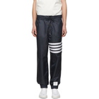 Thom Browne Navy Ripstop 4-Bar Track Pants