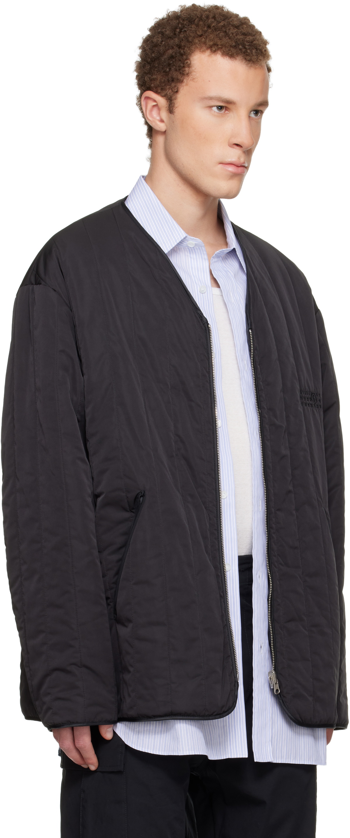 MM6 Maison Margiela Black 'Sportsjacket' Reversible Jacket MM6