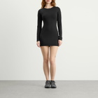 SKIMS Women's Smooth Layers Crewneck Tunic Mini Dress in Obsidian