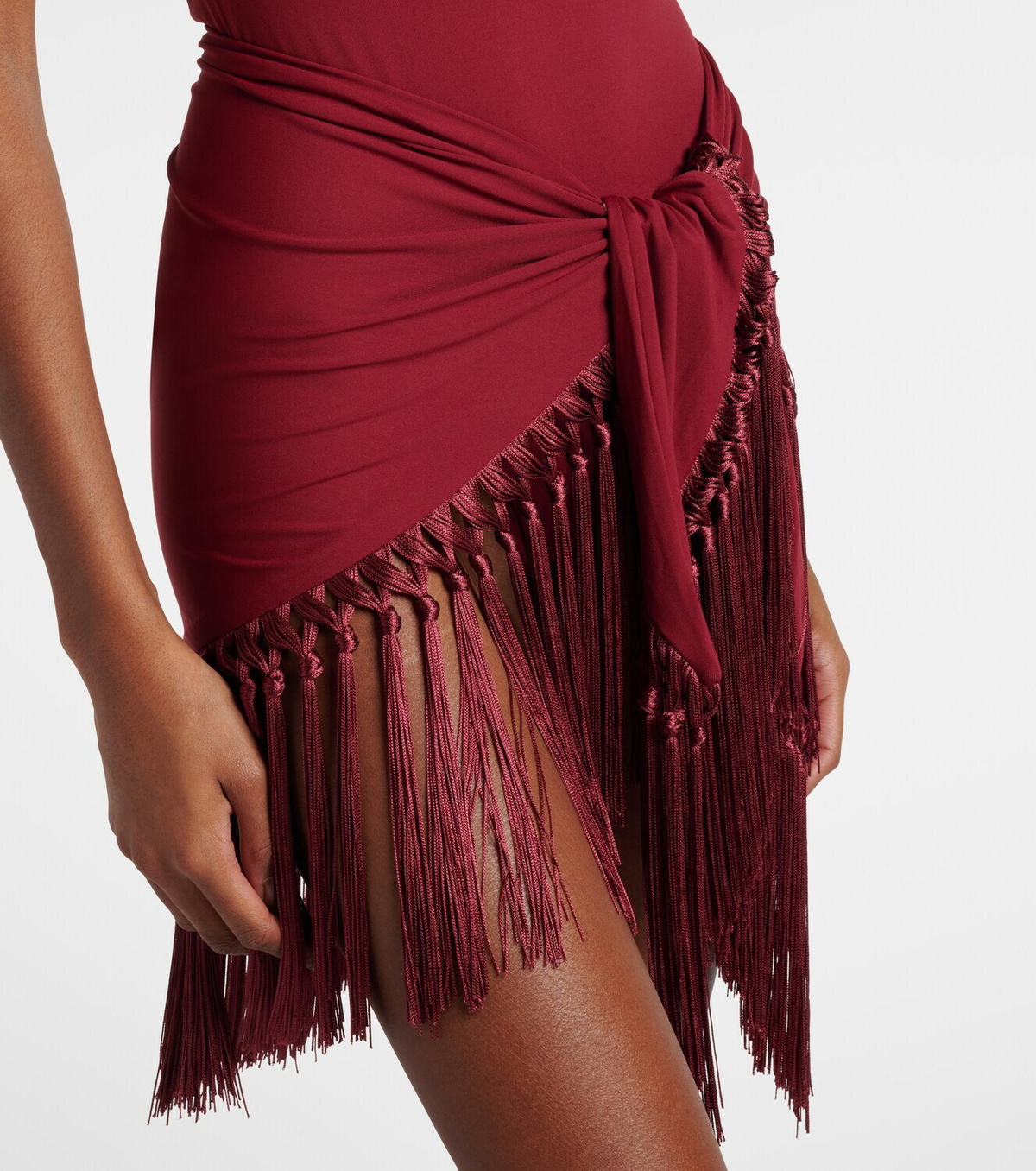 Taller Marmo One-shoulder swimsuit and beach cover-up set