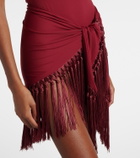 Taller Marmo One-shoulder swimsuit and beach cover-up set