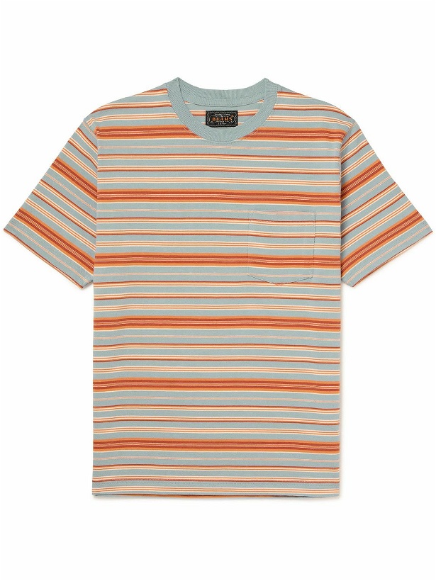 Photo: Beams Plus - Striped Cotton-Jersey T-Shirt - Orange