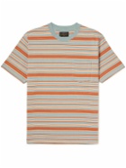 Beams Plus - Striped Cotton-Jersey T-Shirt - Orange