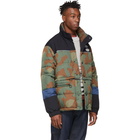 Off-White Green and Brown Camo Down Puffer Jacket