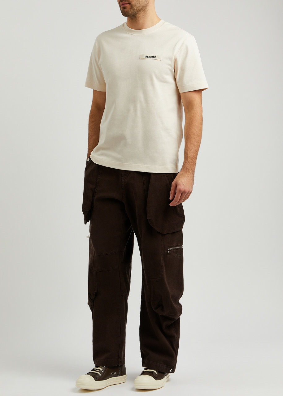 Jacquemus Le T-Shirt Gros Grain Cotton T-shirt Beige Jacquemus