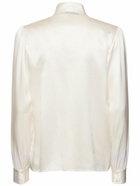 ALESSANDRA RICH Silk Satin Shirt with Bow