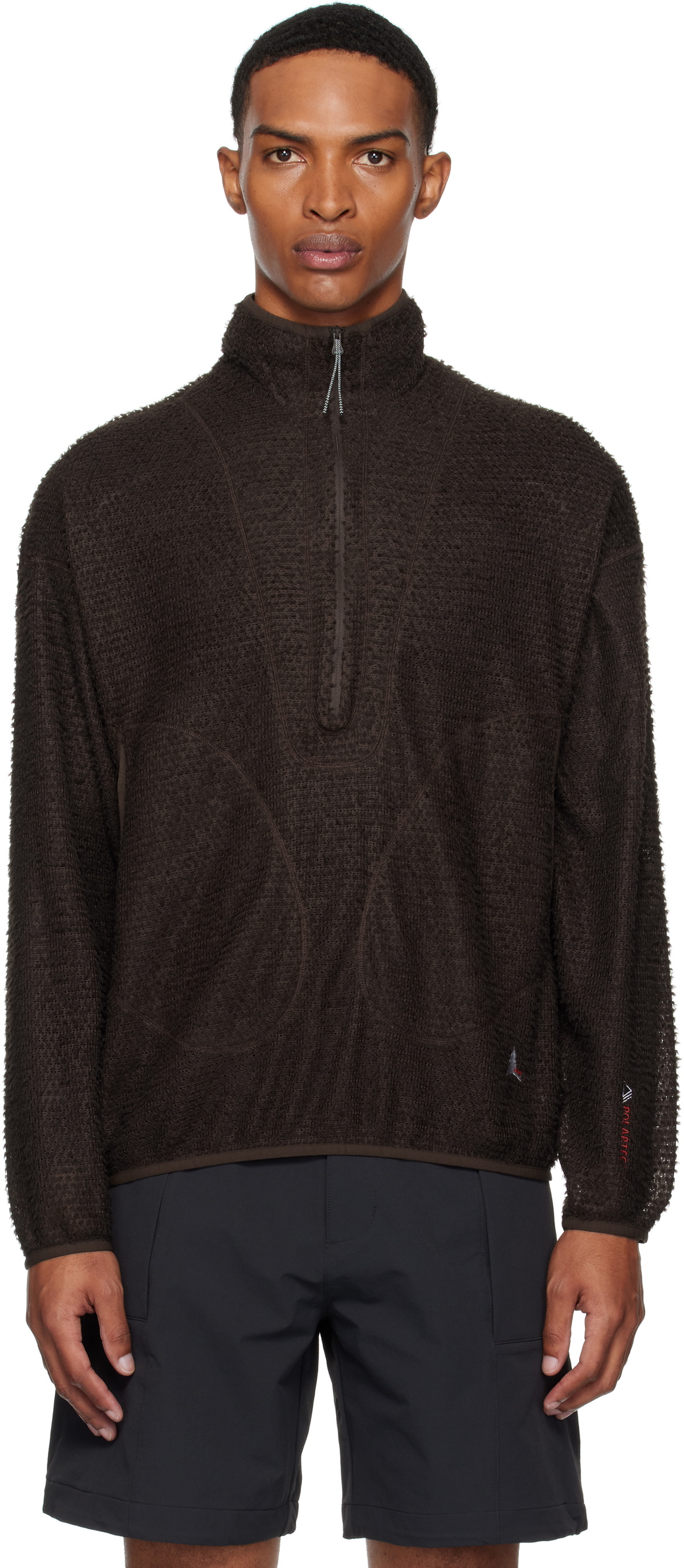 ROA Jersey Half Zip スウェット ROA Men's Jersey Half Zip Sweat in Ecru ROA