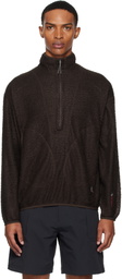 ROA Brown Alpha Direct Half Zip Sweater