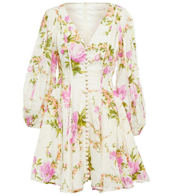 Photo: Zimmermann Halcyon floral linen minidress