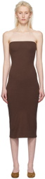 Gil Rodriguez Brown 'The Tube Convertible' Midi Dress