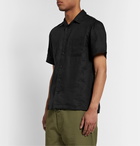 Monitaly - Camp-Collar Printed Cotton Shirt - Black