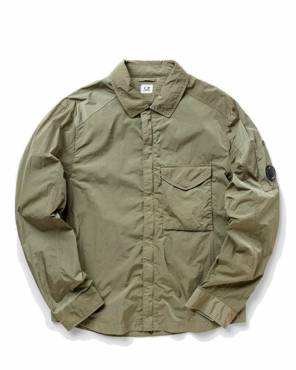 Photo: C.P. Company Chrome R Zipped Overshirt Green - Mens - Overshirts