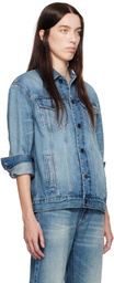 Calvin Klein Blue Halo Selvedge Elongated Trucker Denim Jacket