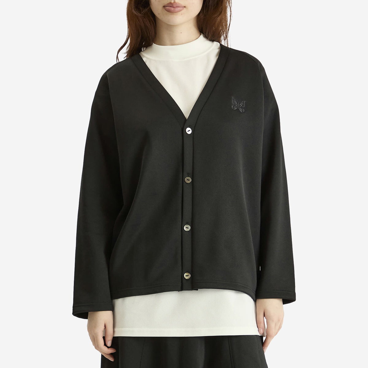 Needles Women's V-Neck Cardigan in Black
