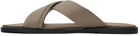 Giorgio Armani Taupe Leather Sandals