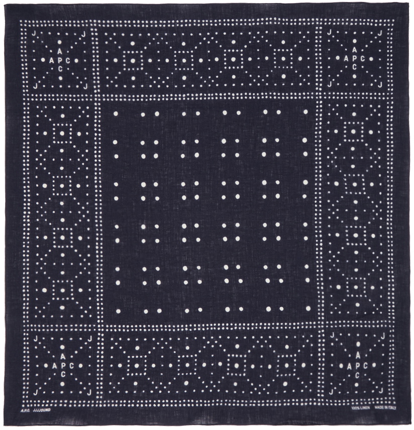A.P.C. Navy JJJJound Edition Scarf