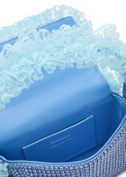 Self-portrait X Christopher Kane Lace and Crystal-embellished top Handle bag - Blue - One Size