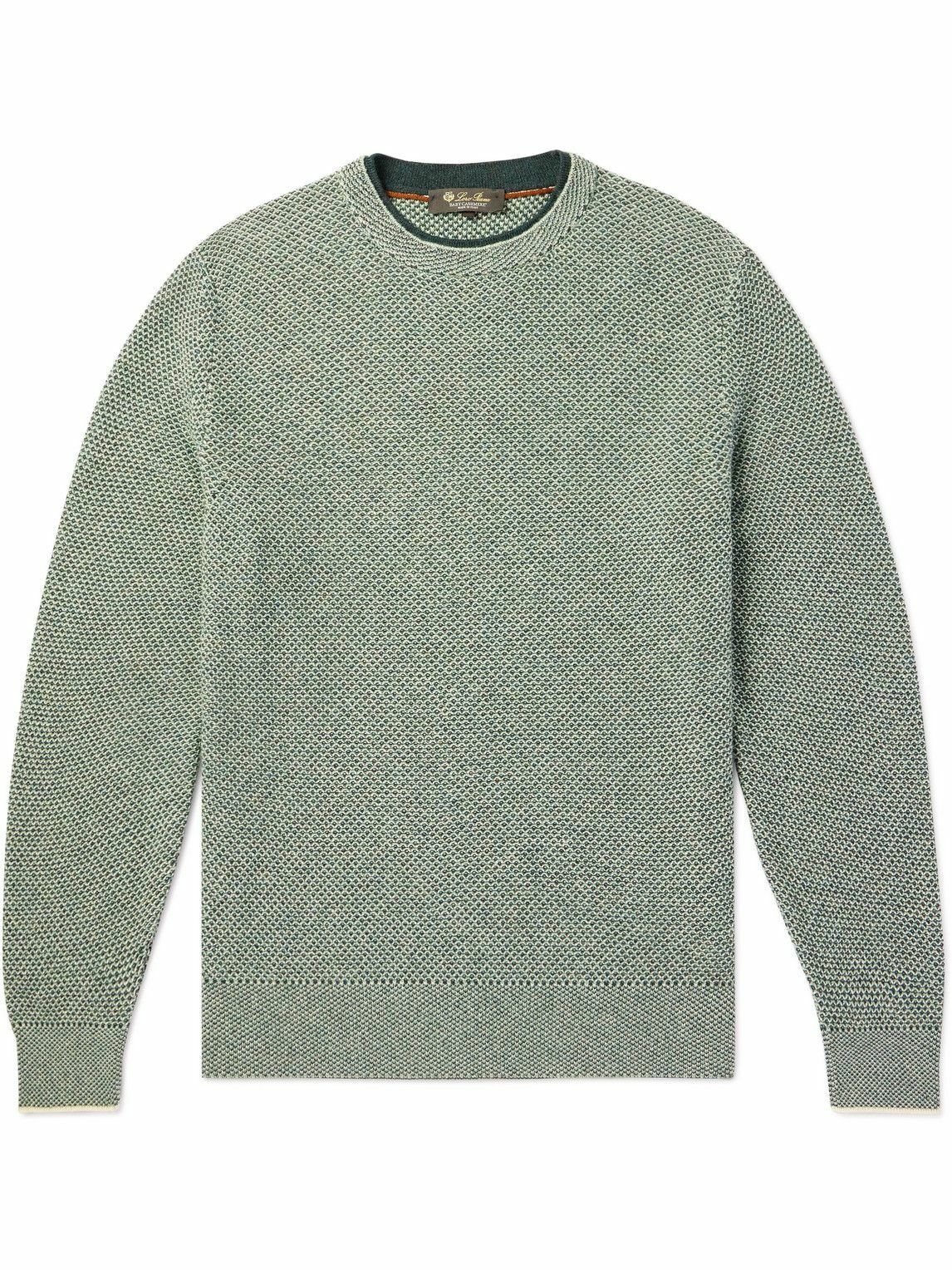 Loro Piana - Honeycomb-Knit Cashmere Sweater - Green Loro Piana