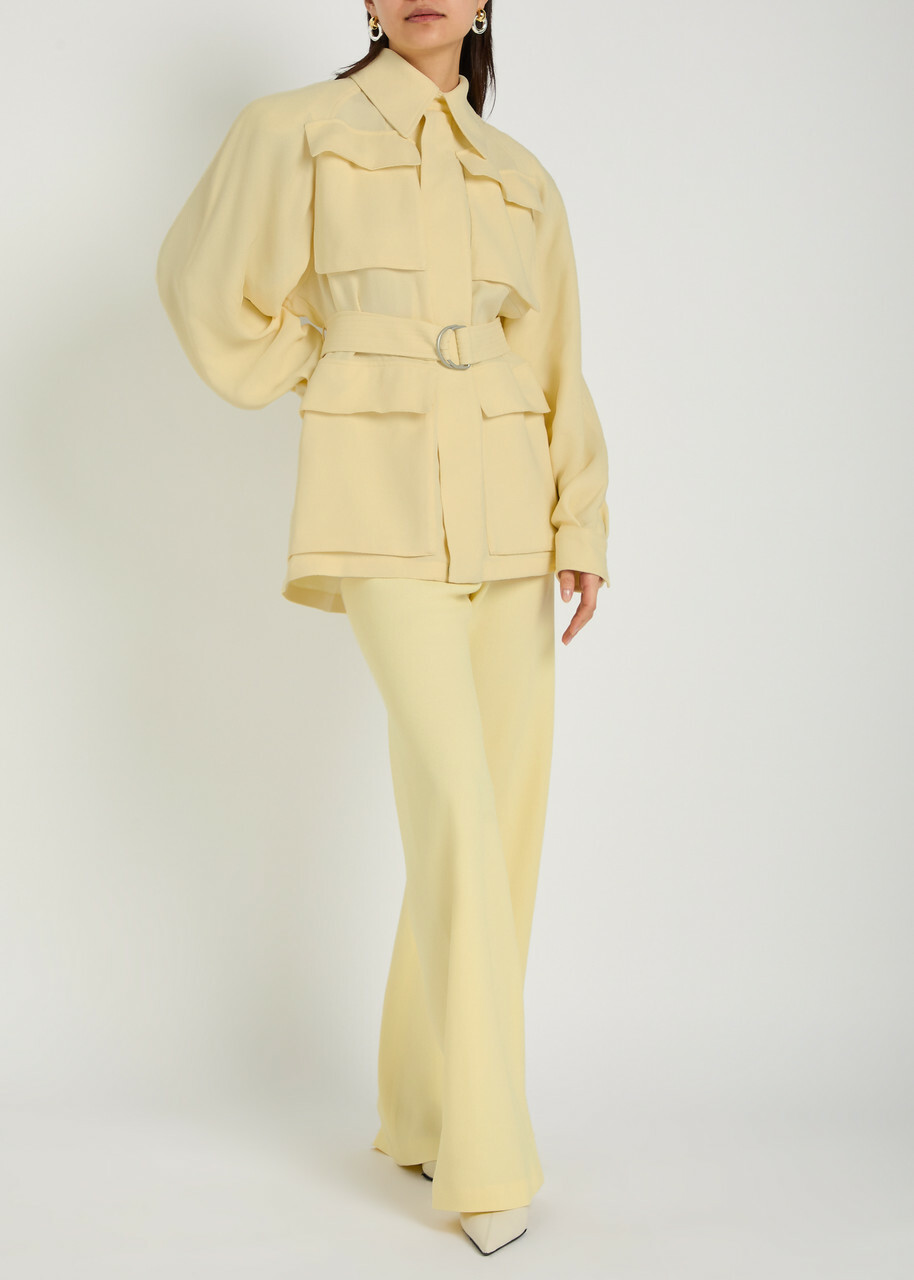 Wardrobe.nyc Straight-leg Crepe Trousers Yellow