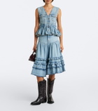 Ganni Peplum denim top