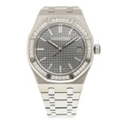Audemars Piguet Royal Oak Automatic Diamond Grey Dial Unisex Watch 15551ST.ZZ.1356ST.06