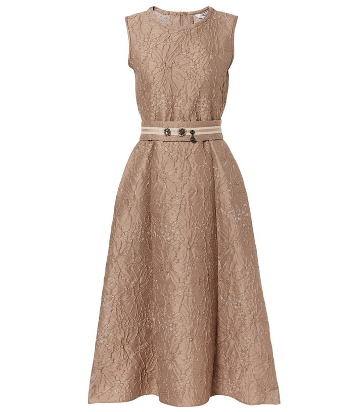 Photo: 'S Max Mara Belted jacquard midi dress