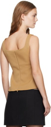 Recto Yellow Signature Curved Neck Tank Top
