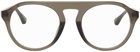 Dries Van Noten Grey Linda Farrow Edition Flat Top Glasses