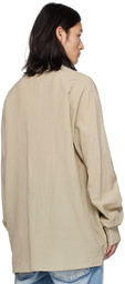 Balmain Beige Draped Shirt