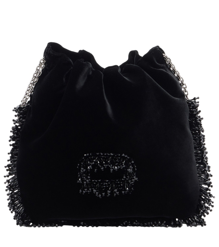 Photo: Roger Vivier Pilgrim Mini beaded velvet bucket bag