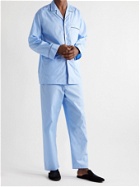 PAUL STUART - Cotton-Poplin Pyjama Set - Blue