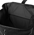 Maison Margiela - Nylon-Trimmed Full-Grain Leather Backpack - Black