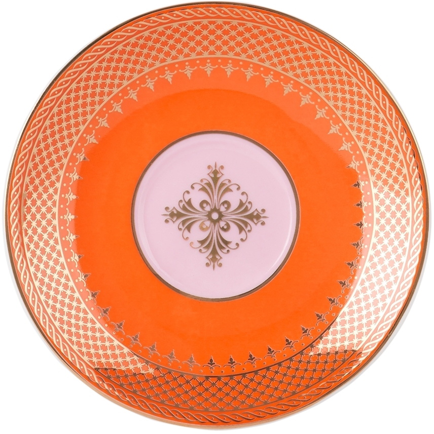 POLSPOTTEN Multicolor Grandma Espresso Cup & Saucer Set, 4 pcs