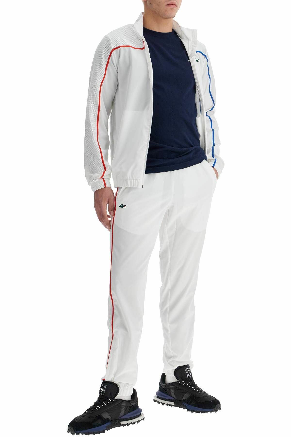 LACOSTE 'sporty tracksuit with contrasting stitching White