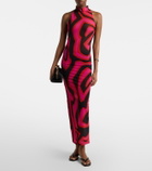 Pucci Labirinto halterneck maxi dress