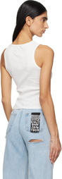 Ksubi White Twisted Tank Top