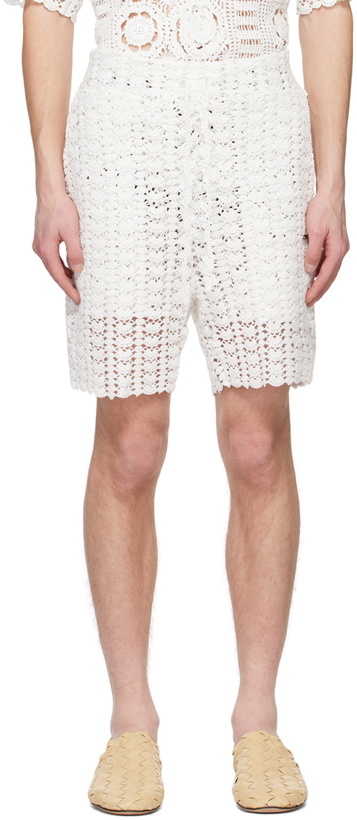 Photo: young n sang White Drawstring Shorts