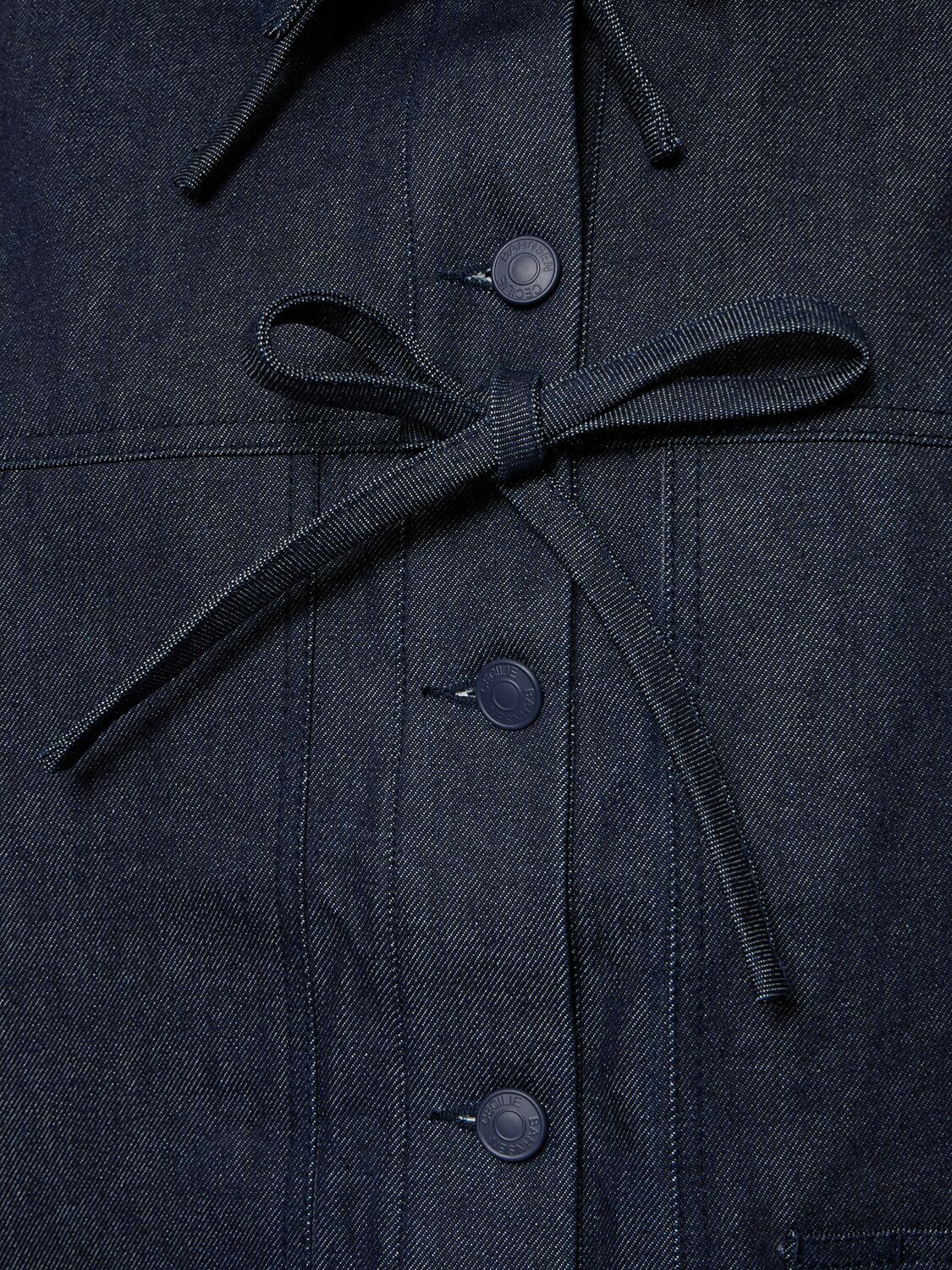 CECILIE BAHNSEN Olga Lace-up Cotton Denim Jacket Cecilie Bahnsen