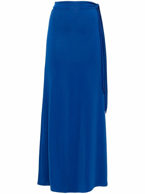 Photo: Jade Cropper Blue Cut-Out Jersey Maxi Skirt