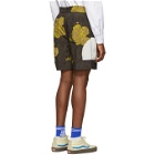 3.1 Phillip Lim Brown and Yellow Twist Belt Hibiscus Floral Shorts